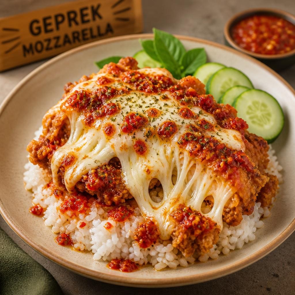 Geprek Mozzarella Nasi Ayam Geprek Kak Rose